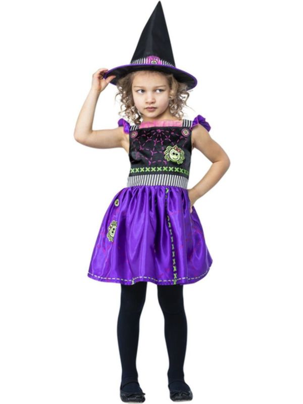 Heksen Kostuum Meisjes Paars Halloween main product photo