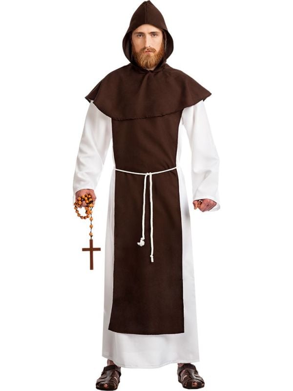 Heren kostuum Priester bruin