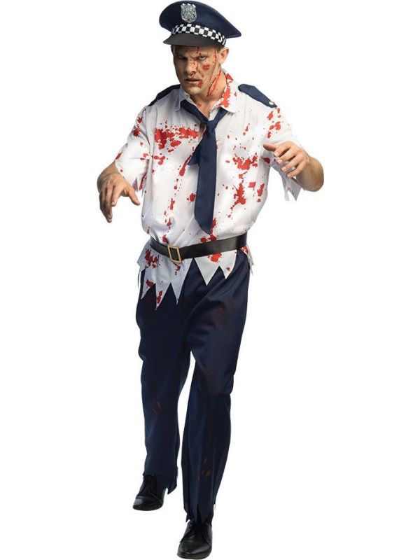 Heren Zombie Politieagent Kostuum Halloween