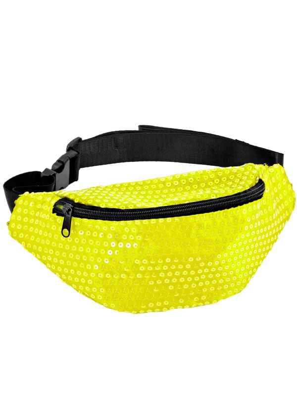 Heuptas Neon Geel met Pailletten Dames Heren