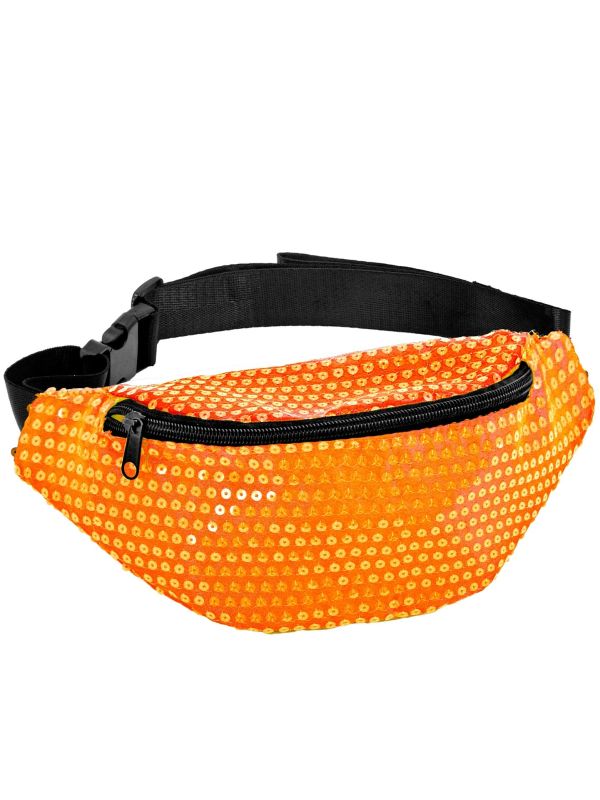 Heuptas Neon Oranje met Pailletten Dames Heren