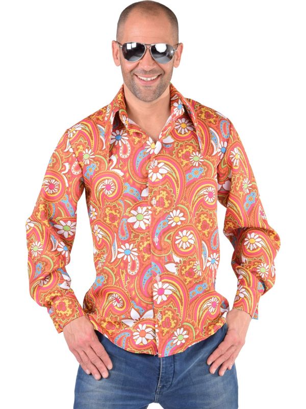 Hippie overhemd oranje main product photo