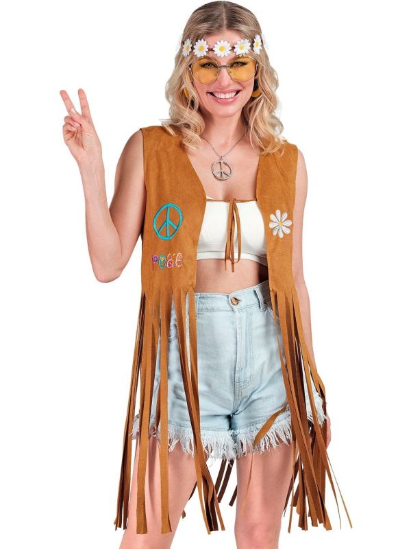 Hippie Vestje Vrouwen Bruin