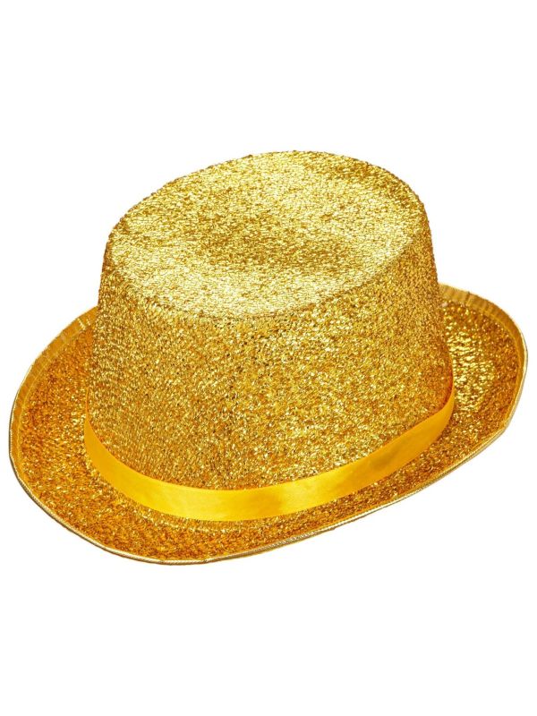 Hoed lurex glitter goud