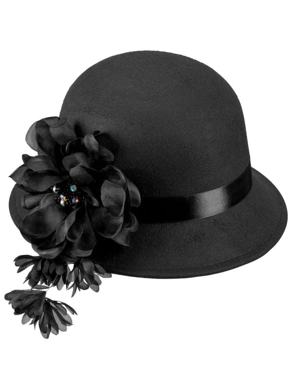 Hoed zwart roaring 20s