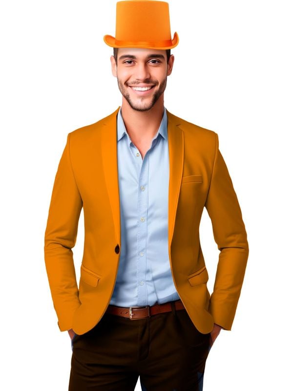 Hoge hoed luxe oranje