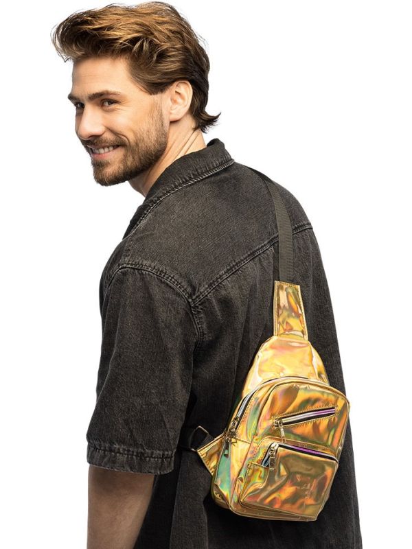Holografische Crossbody Tas Goud Volwassenen