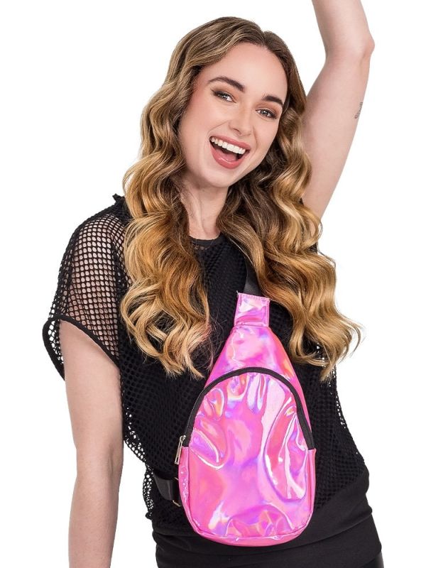 Holografische Crossbody Tas Roze