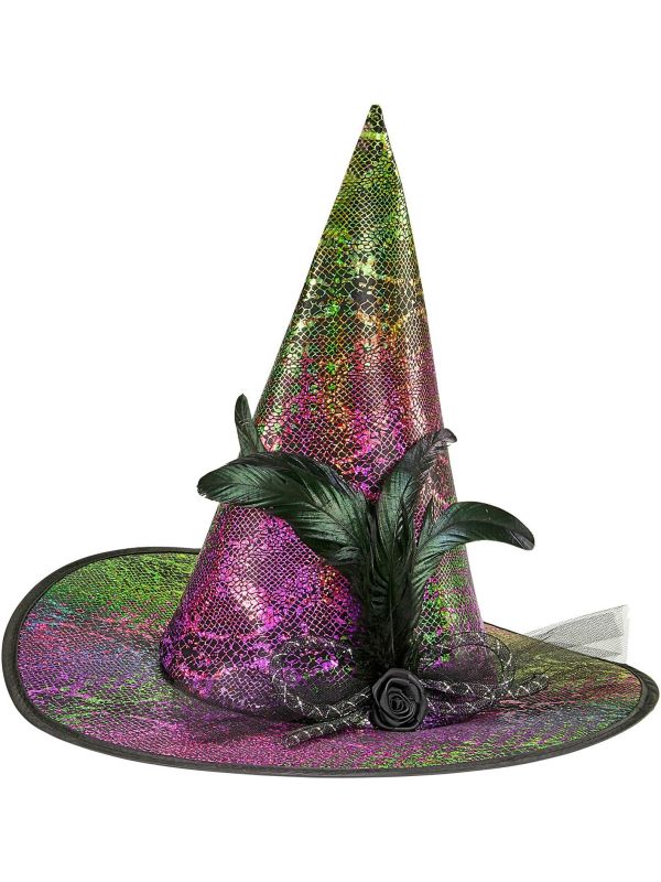 Holografische heksenhoed main product photo