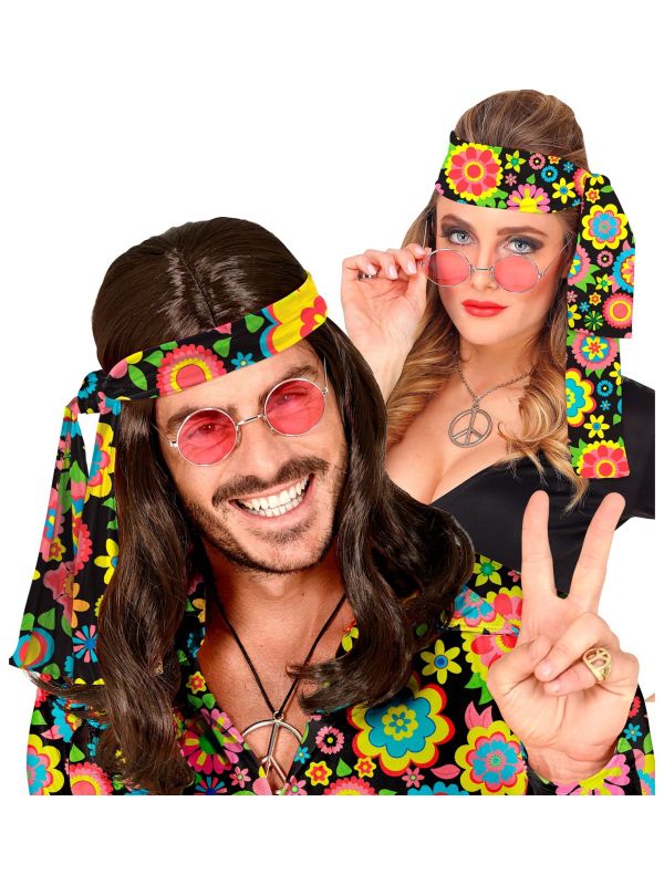 Hoofdband vintage hippie bloemen