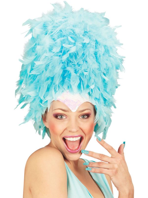 Hoofdtooi van blauwe veren main product photo