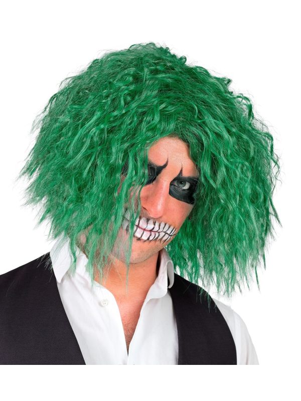 Horror Clown Pruik Groen Heren