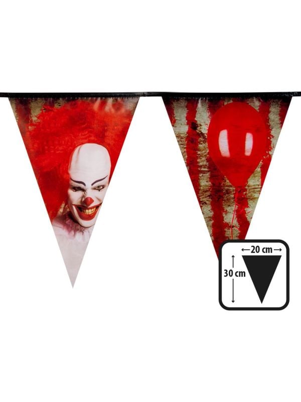 Horror clown vlaggenlijn halloween