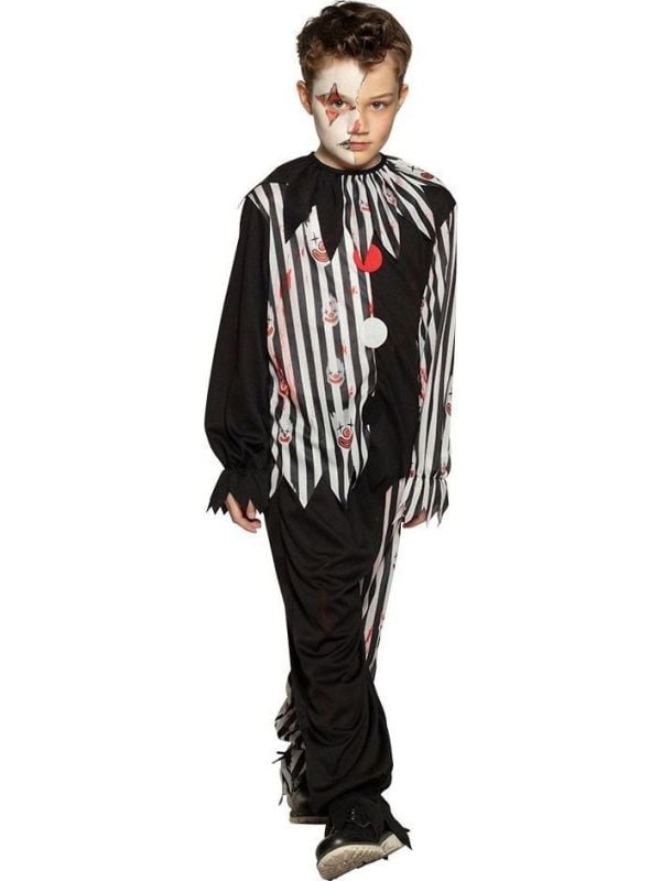 Horror harlekijn kostuum kind