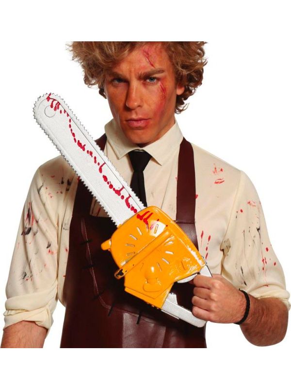 Horror kettingzaag met bloed