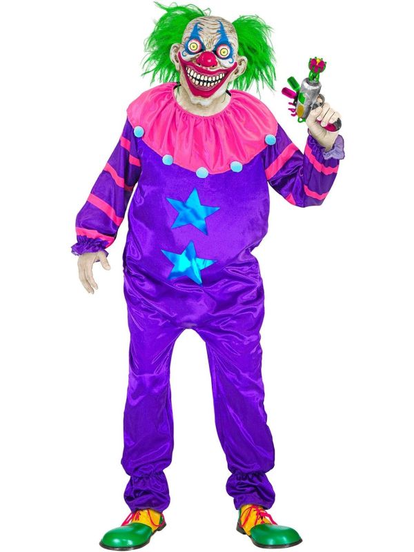 Horror Killer Clown Kostuum Paars Dames Heren