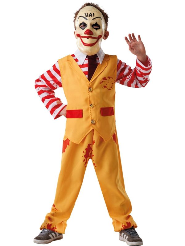 Horror Outfit Ronald McDonald Jongens