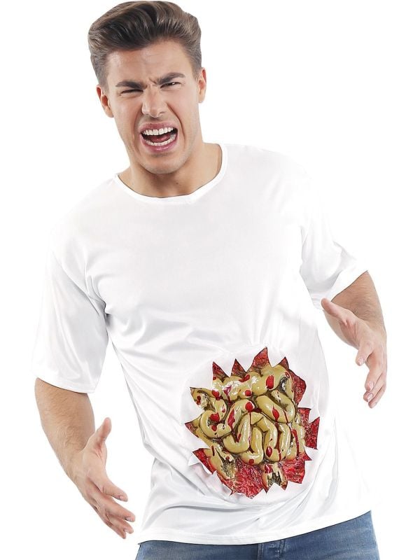 Horror T-shirt met ingewanden XL