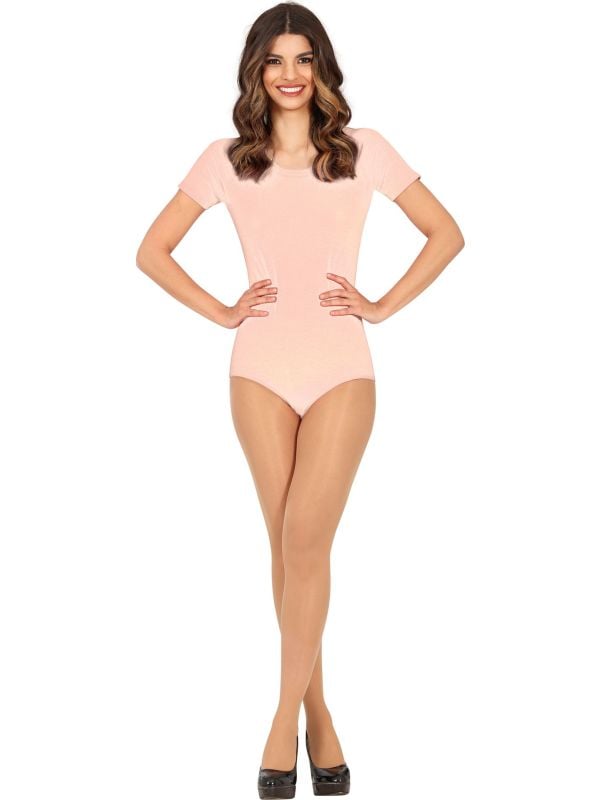 Huidskleur Korte Mouwen Bodysuit Dames