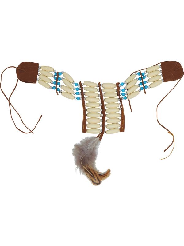 Indiaan ketting decoratie met veer