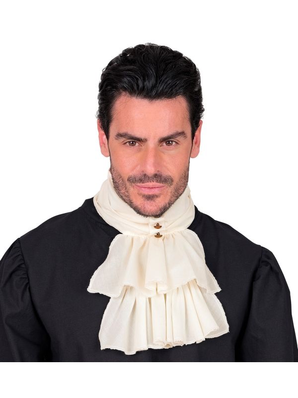 Jabot Wit Kostuum Accessoire Dames Mannen