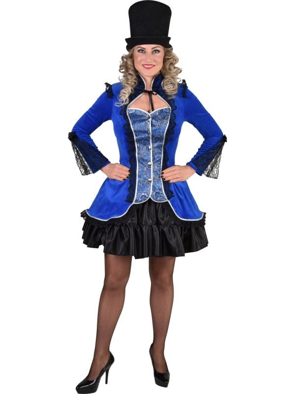Jasje carnaval vrouwen blauw main product photo