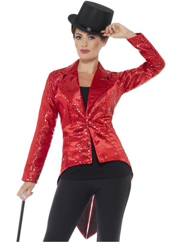Jasje pailletten rood