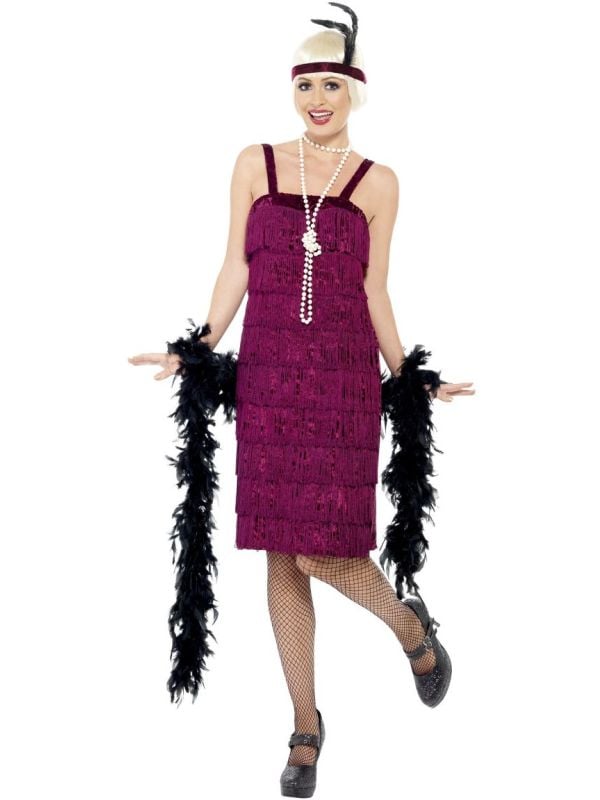 Jazz flapper kostuum dames rood main product photo