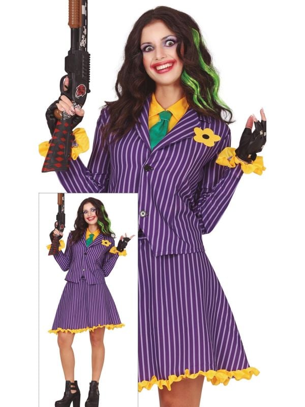 Joker jurk halloween dames