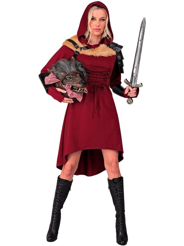 Jurk Middeleeuwen Bordeauxrood Dames
