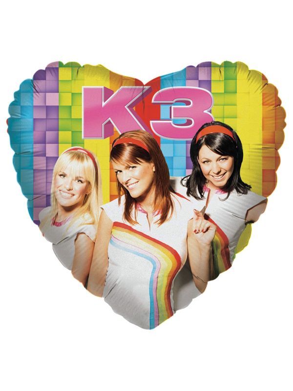 K3 classic hartjes folieballon main product photo