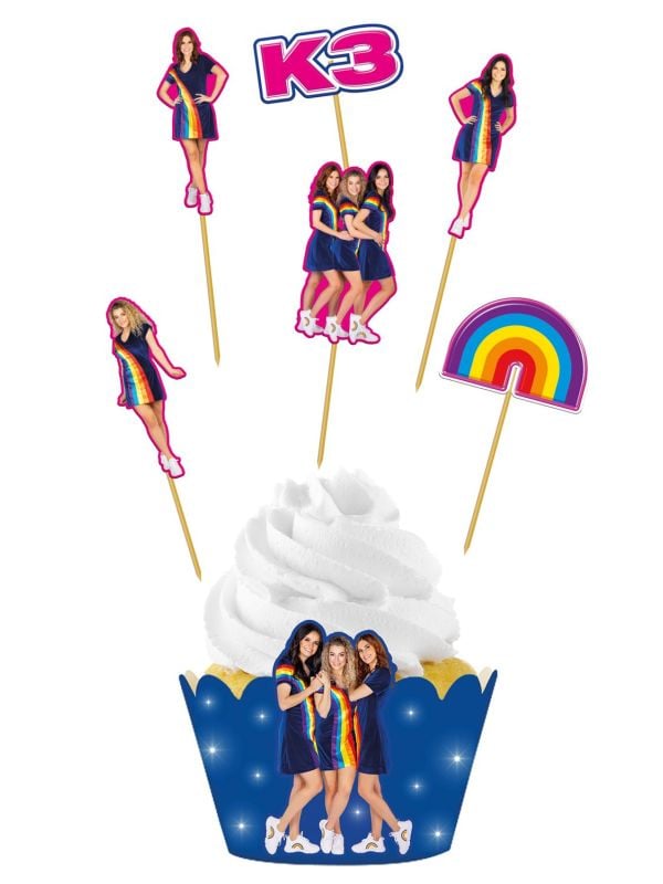 K3 cup cake decoratie