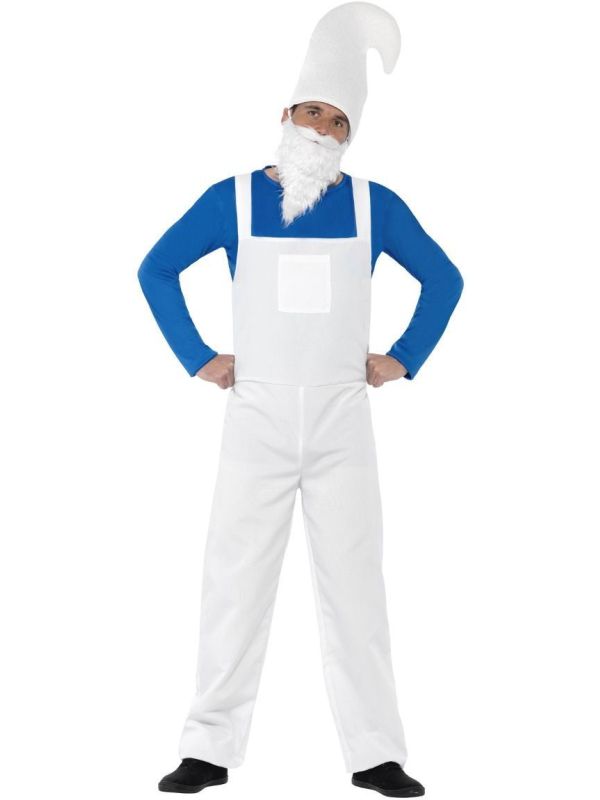Kabouter kostuum wit blauw main product photo