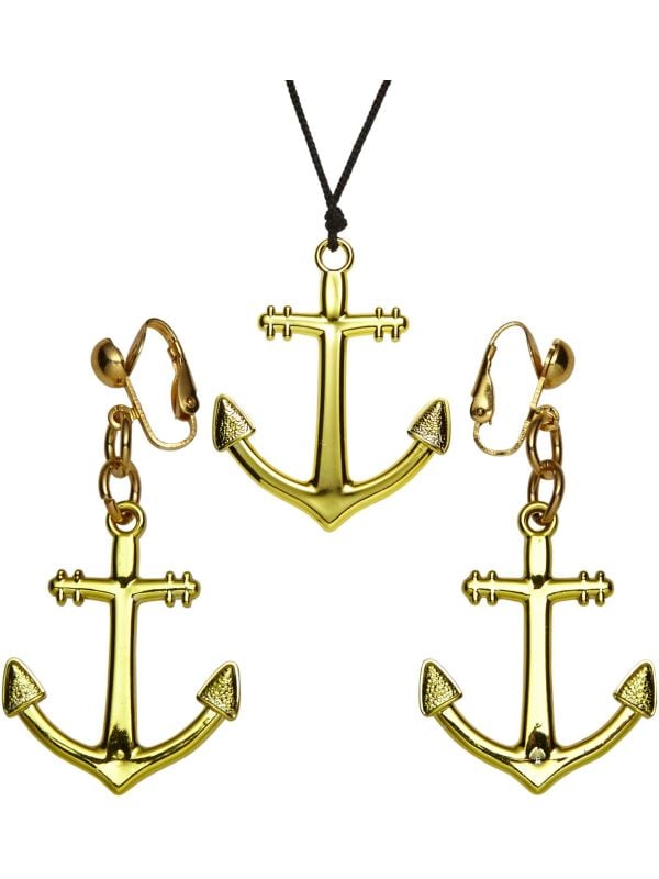 Kapitein ketting en oorbellen main product photo