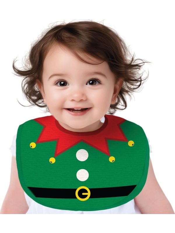 Kerst elf baby slabbetje