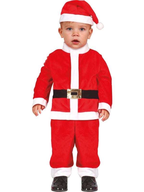 Kerst kostuum baby kleine kerstman