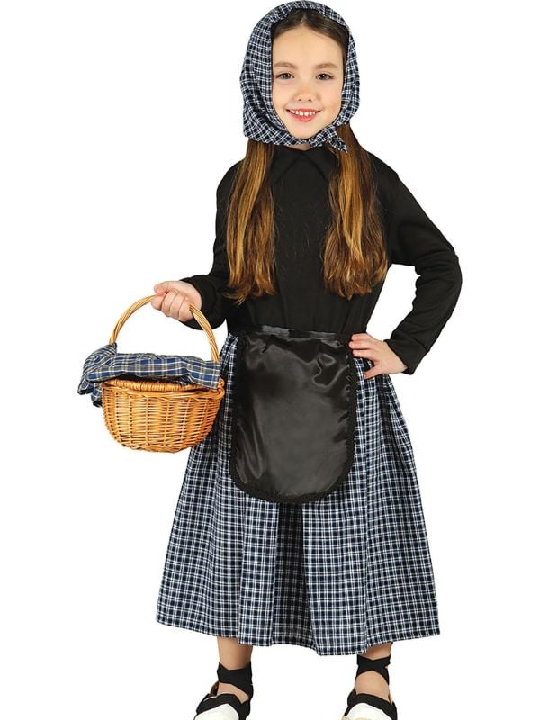 Kerst marktmeisje kostuum kind