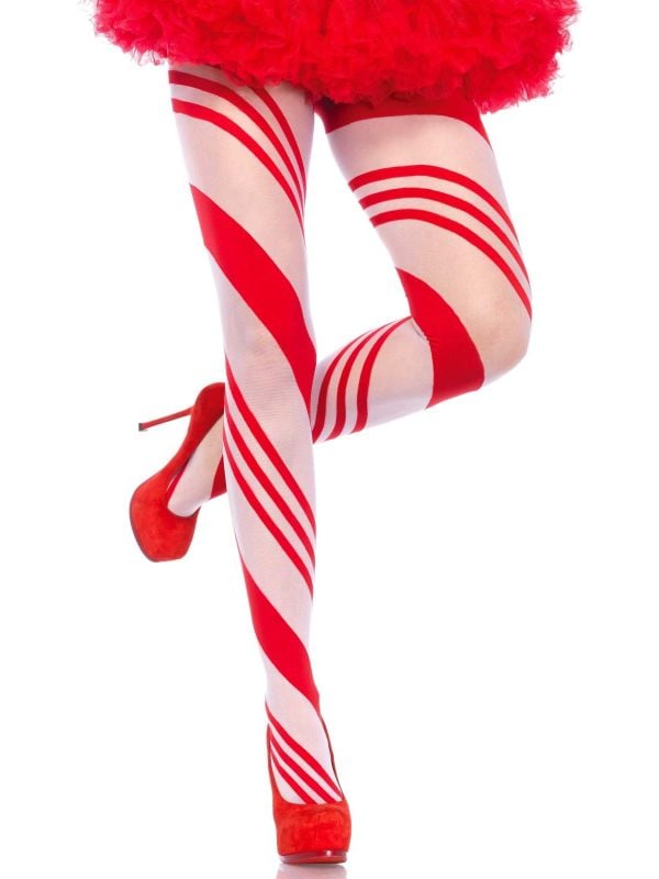 Kerst panty met candy stripes main product photo