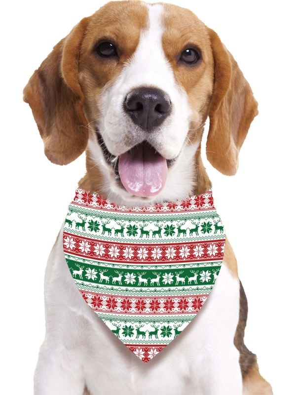Kerstbandana voor honden met print