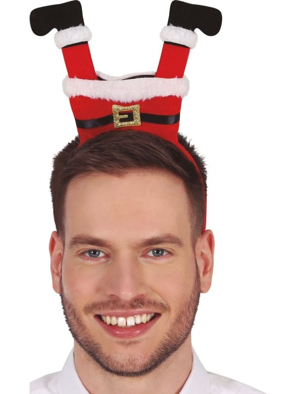 Kerstman hoofdband met benen