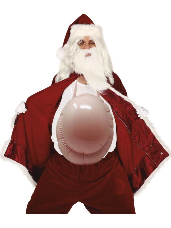 Kerstman opblaasbare nep buik main product photo