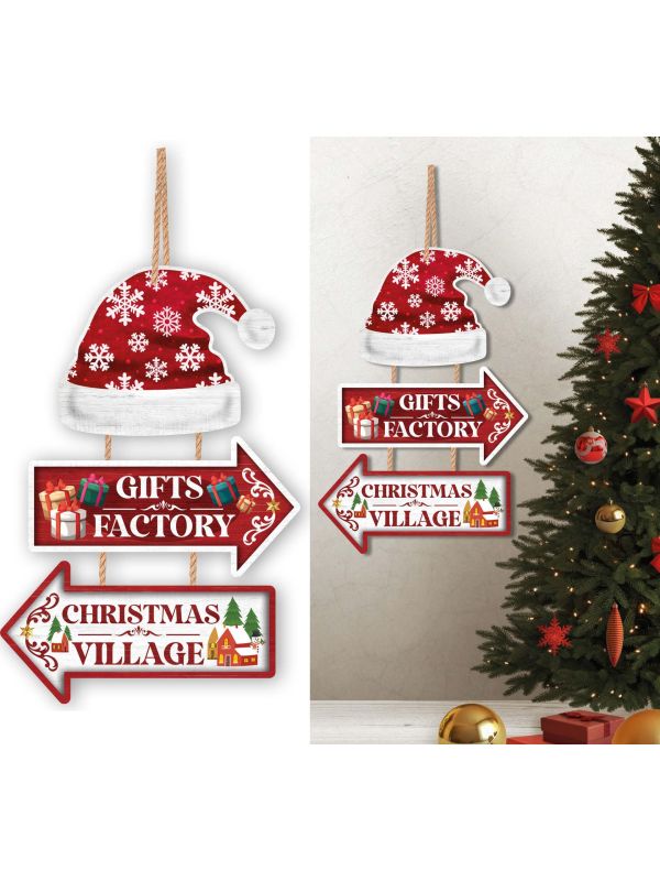 Kerstmis gifts factory wanddecoratie