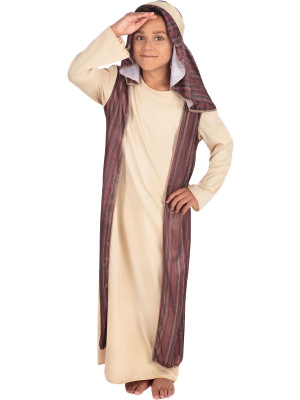 Kerststal Herder pakje Kinderen Beige