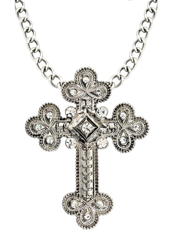 Ketting met kruis en strass