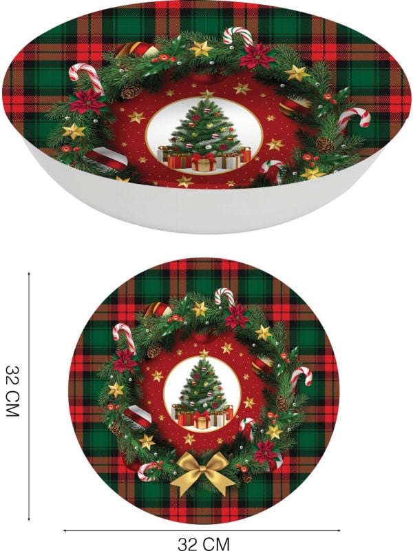 Klassieke kerstboom plastic kom