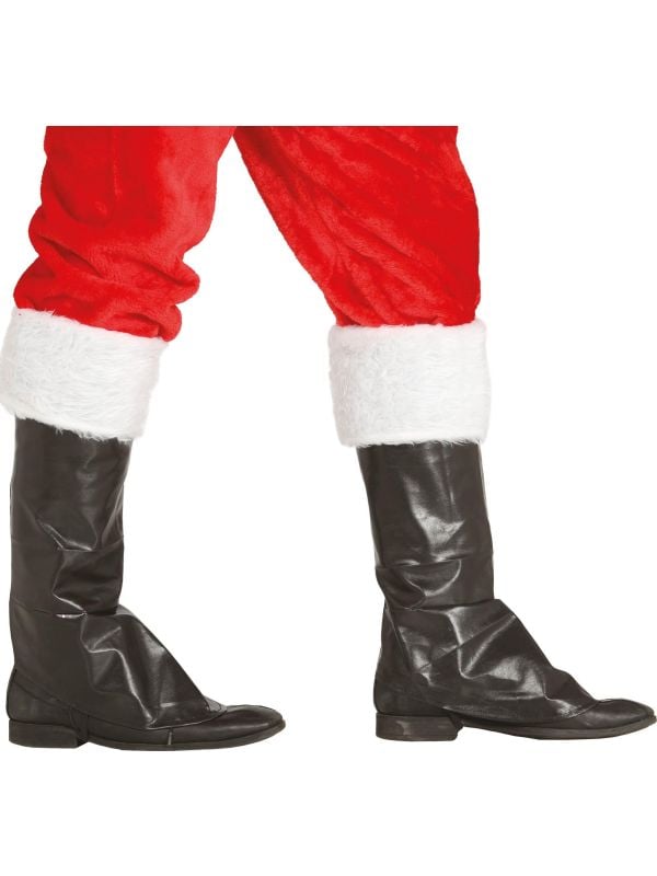 Klassieke kerstman overzet laarzen zwart