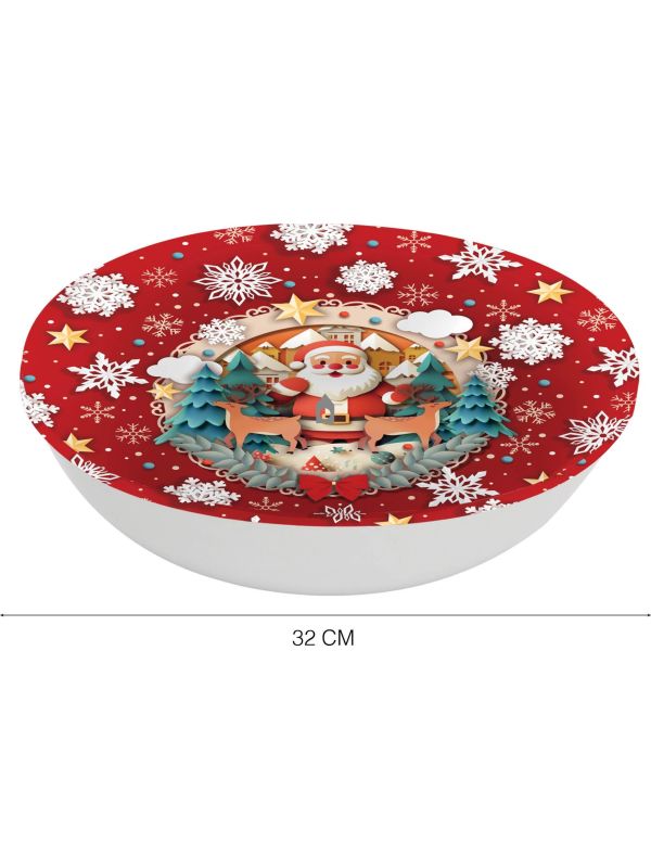 Klassieke kerstman plastic kom