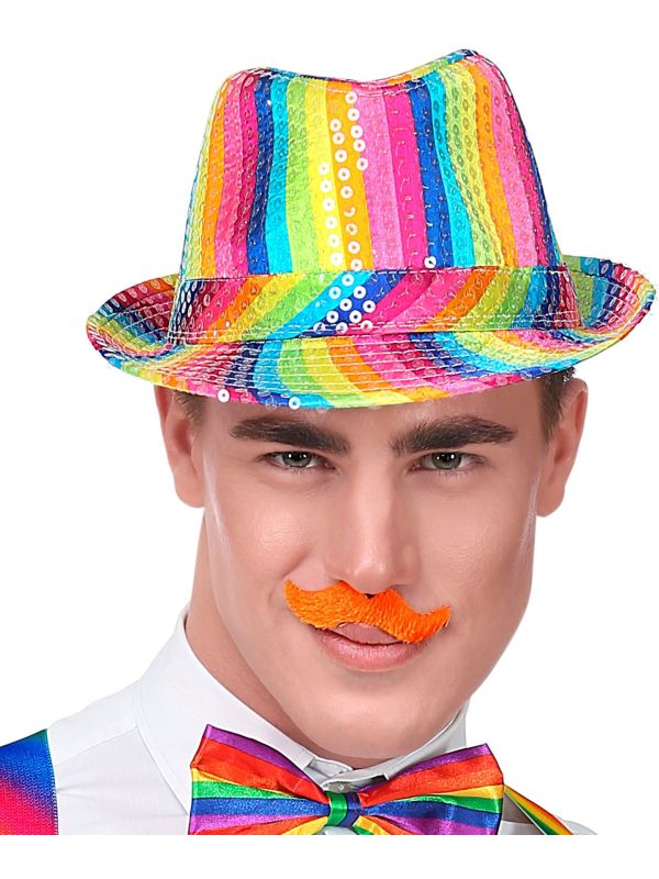 Kleine snor oranje heren
