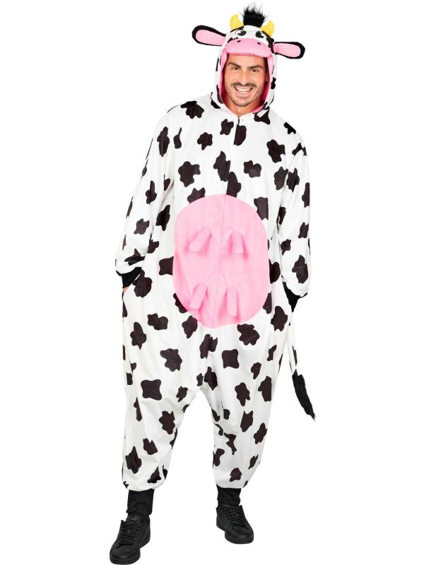 Koe Onesie Zwart Wit Volwassenen