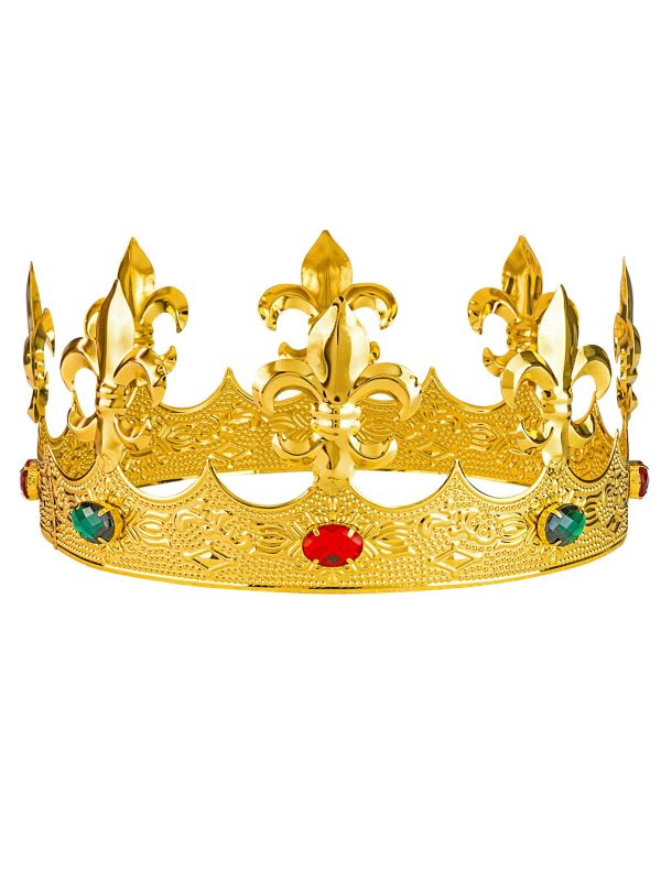 Koning Kroon Goud met Stenen Mannen